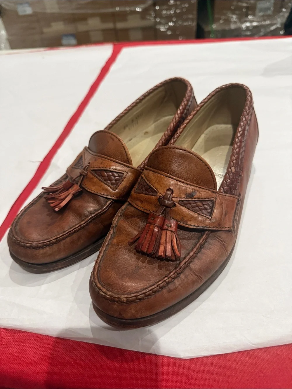 Allen Edmonds Brown Leather Tassel Loafers